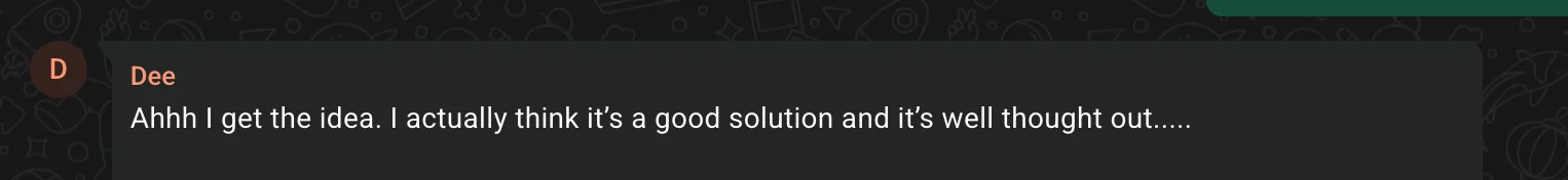 ahhh i get the idea. i actually think it's a good solution and it's well thought out ....