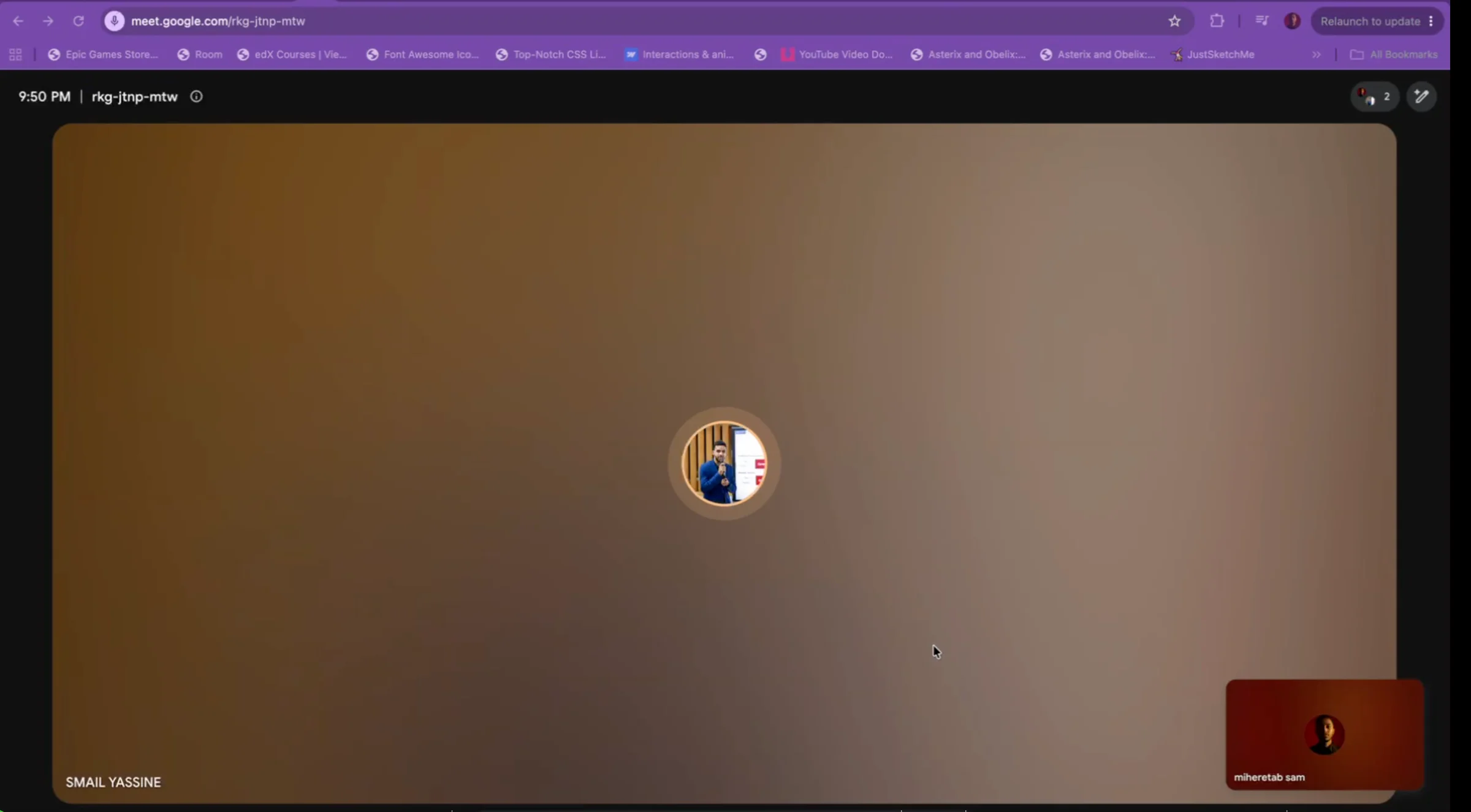 Progress update on projects.
