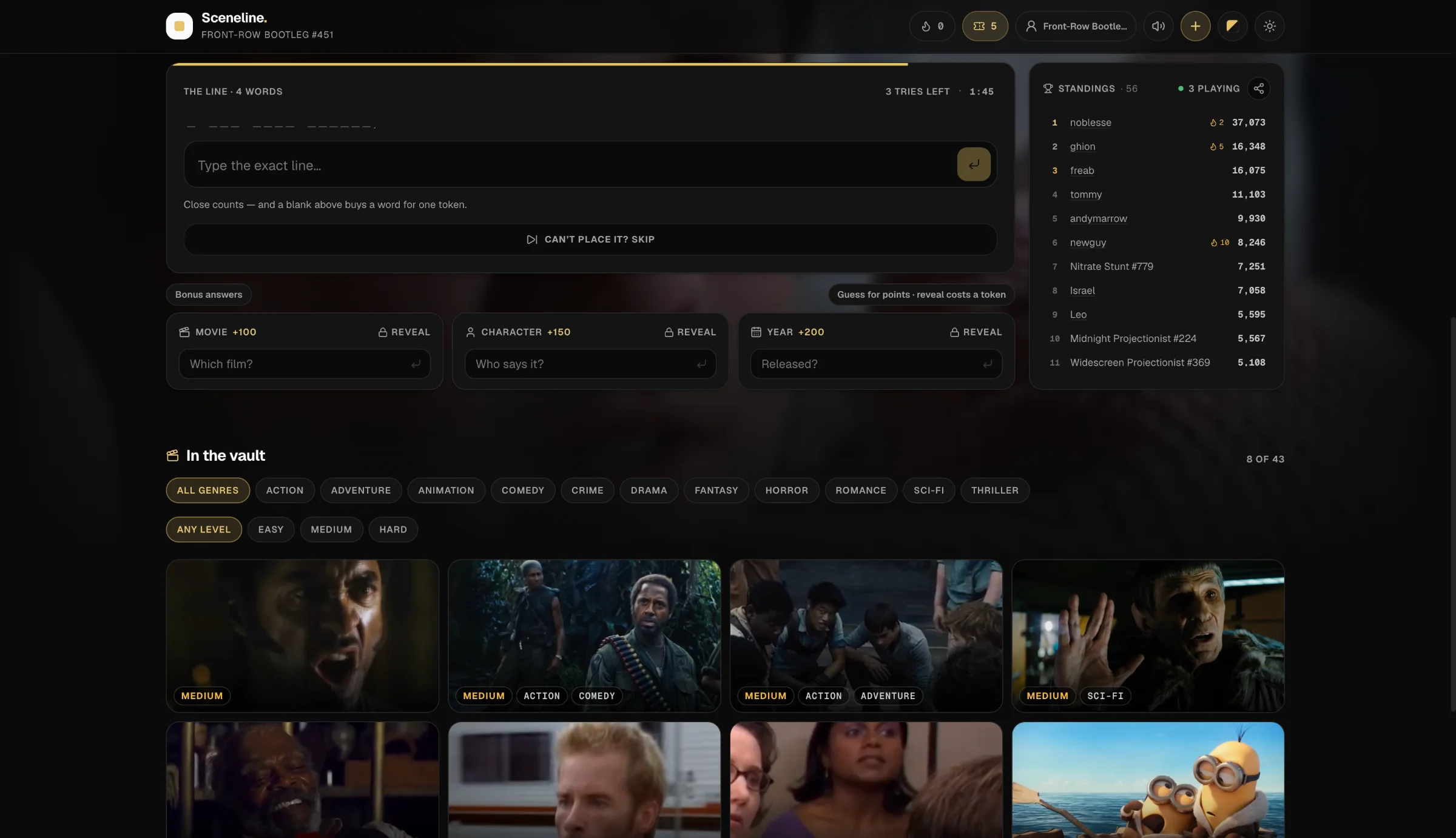 Sceneline — screen 3