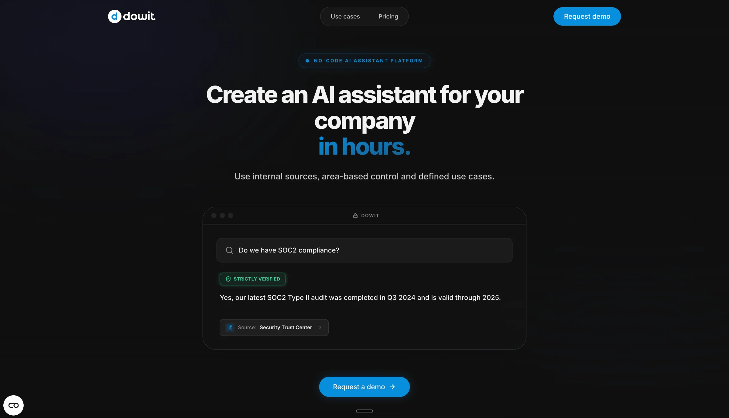 Dowit — Dowit is an enterprise AI knowledge platform I helped design and develop for a Spanish company.