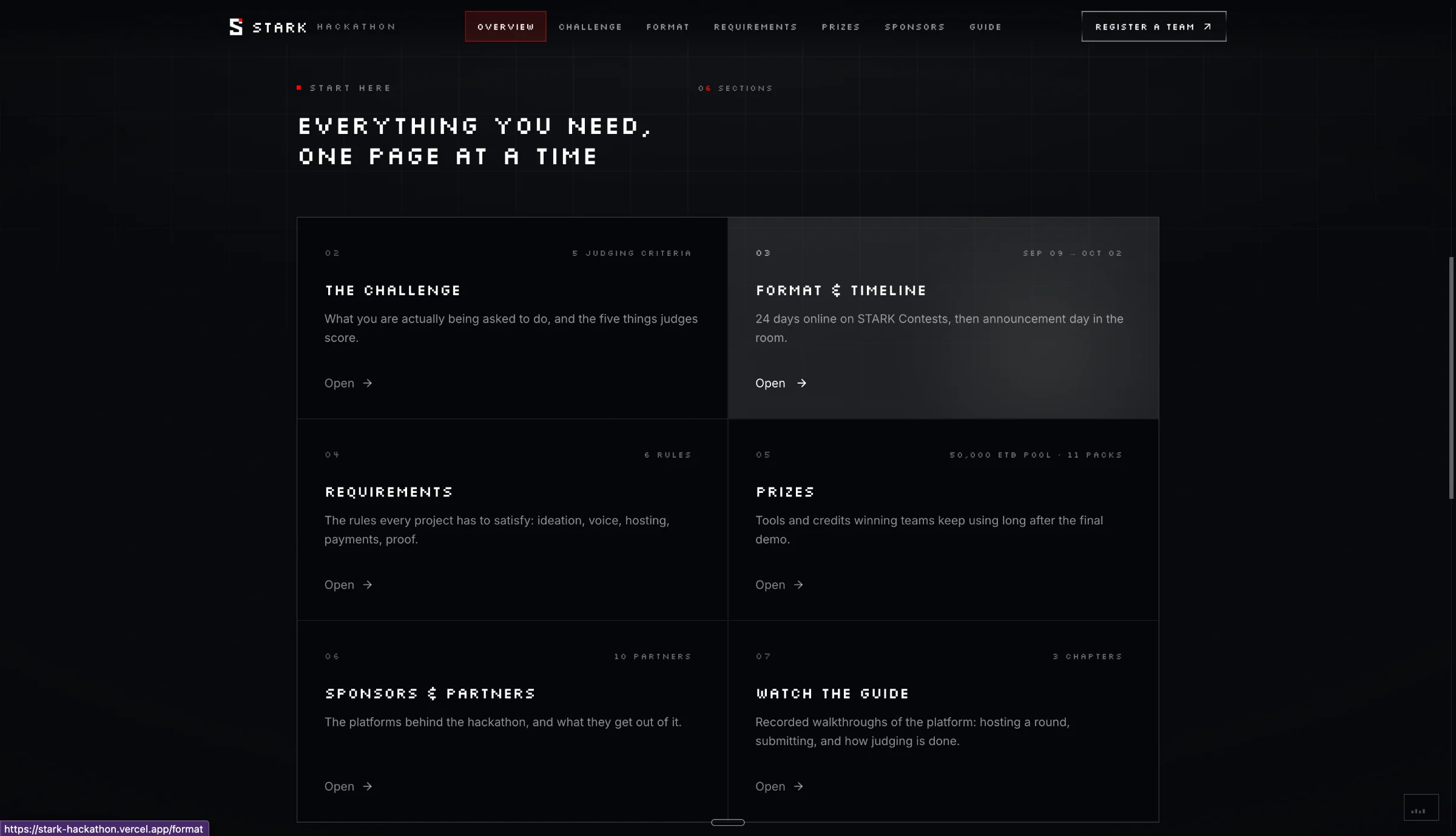 Stark-hackathon — screen 1
